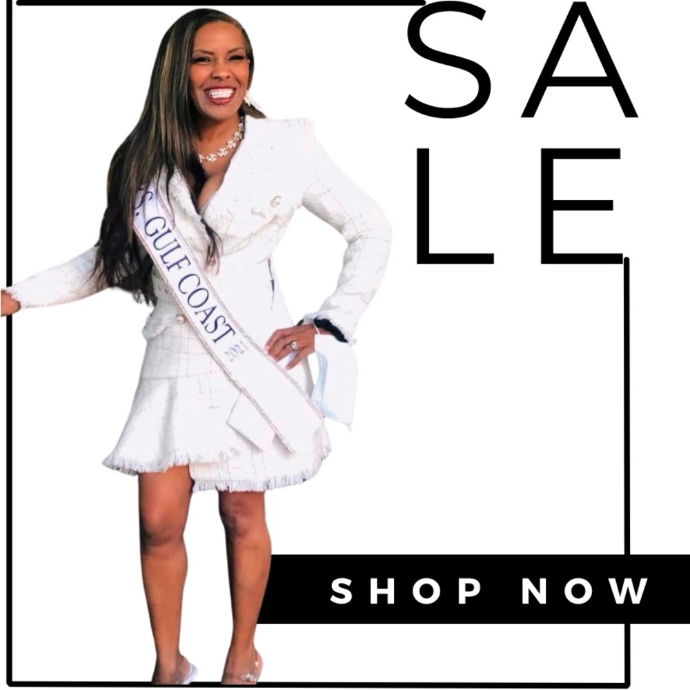 White tweed mini dress!